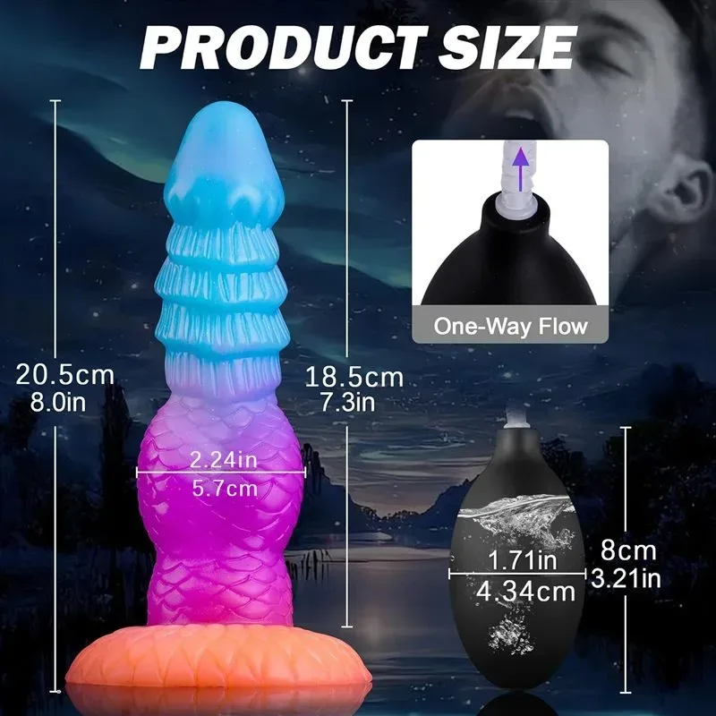 8 Inch Squirting Dragon knot Dildo Fantasy Ejaucating Adult Toy 1 8 Inch Squirting Dragon knot Dildo Fantasy Ejaucating Adult Toy 1