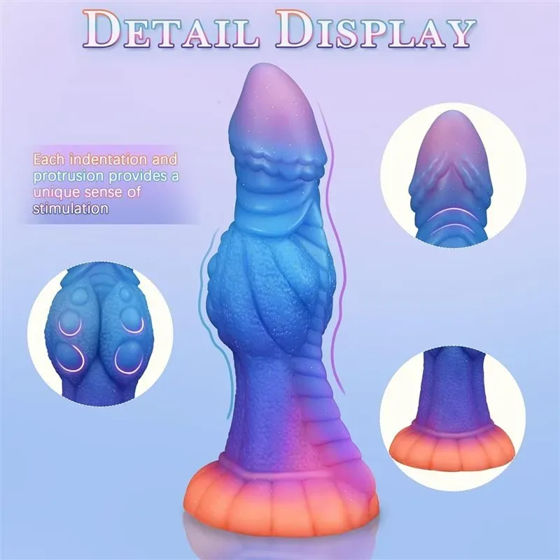8.5 Inch Fantasy Alien Knot Dildo Luminous Exotic Sex Toy 3 8.5 Inch Fantasy Alien Knot Dildo Luminous Exotic Sex Toy 3