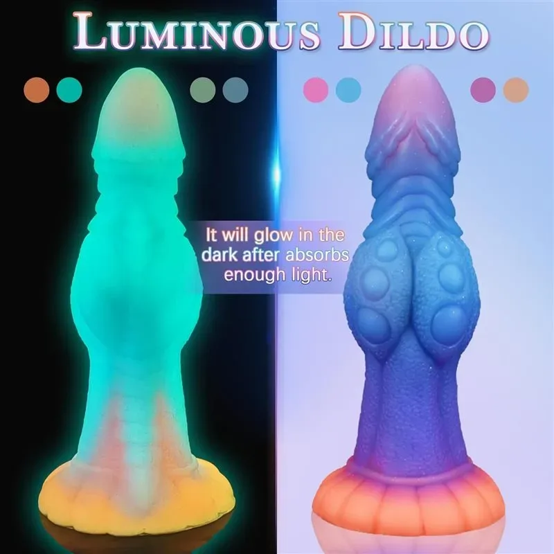 8.5 Inch Fantasy Alien Knot Dildo Luminous Exotic Sex Toy 2 8.5 Inch Fantasy Alien Knot Dildo Luminous Exotic Sex Toy 2