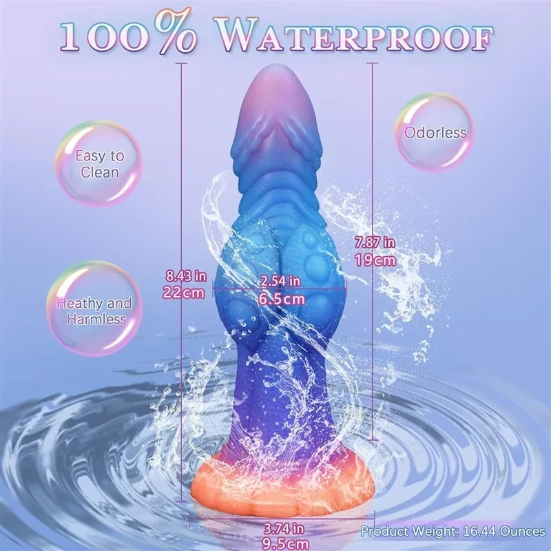 8.5 Inch Fantasy Alien Knot Dildo Luminous Exotic Sex Toy 1 8.5 Inch Fantasy Alien Knot Dildo Luminous Exotic Sex Toy 1