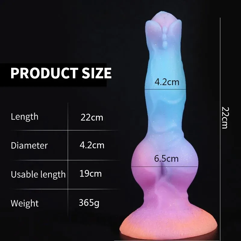 8.5 Inch Glow In The Dark Thick Knot Dildo Fantasy Wolf Penis 1 8.5 Inch Glow In The Dark Thick Knot Dildo Fantasy Wolf Penis 1