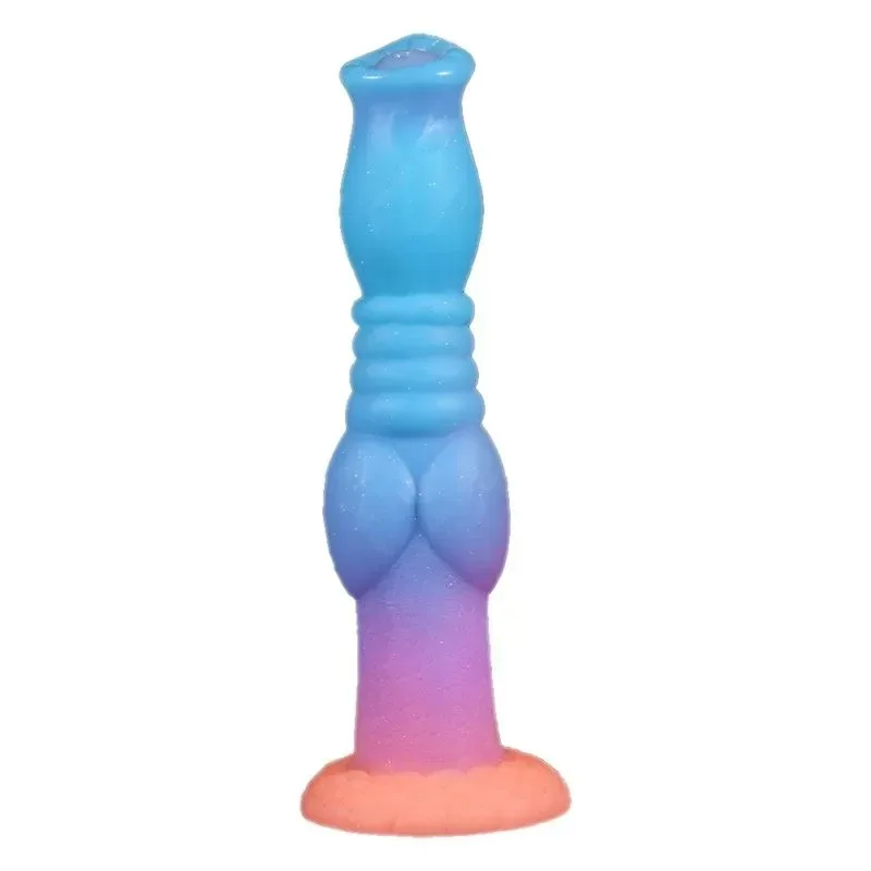 9 Inch Luminous Knot Dildo Fantasy Silicone Animal Dog Sex Toy - Image 1