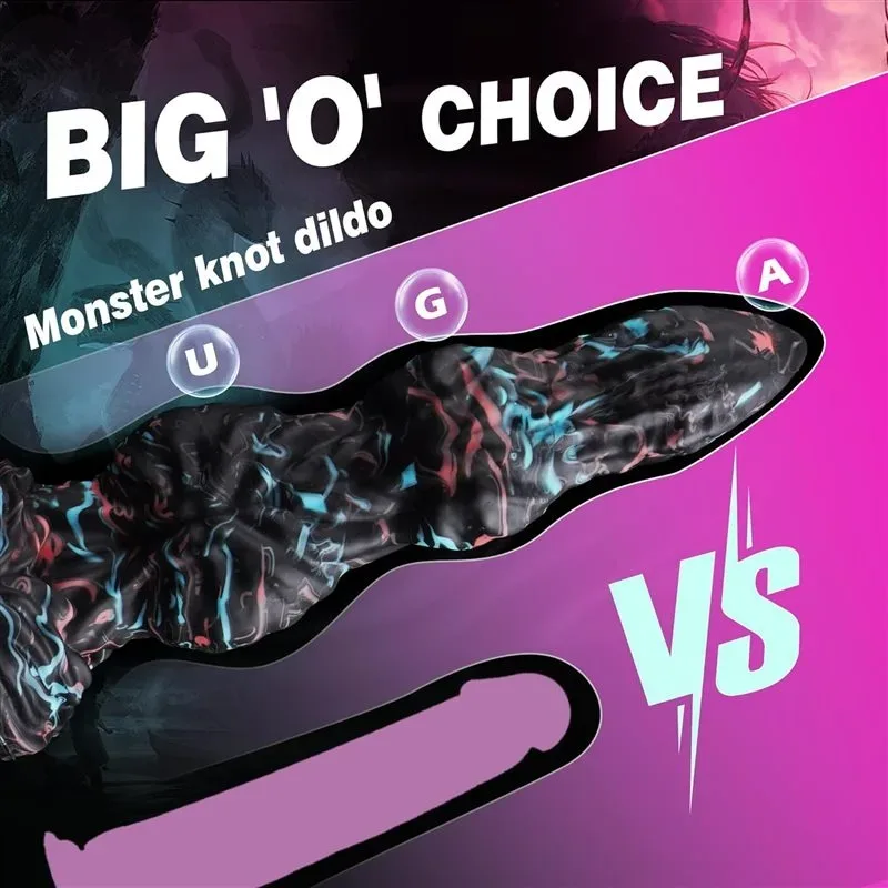 9.5 Inch Double Knots Dildo Tapered Tip Monster Alien Sex Toy 4 9.5 Inch Double Knots Dildo Tapered Tip Monster Alien Sex Toy 4