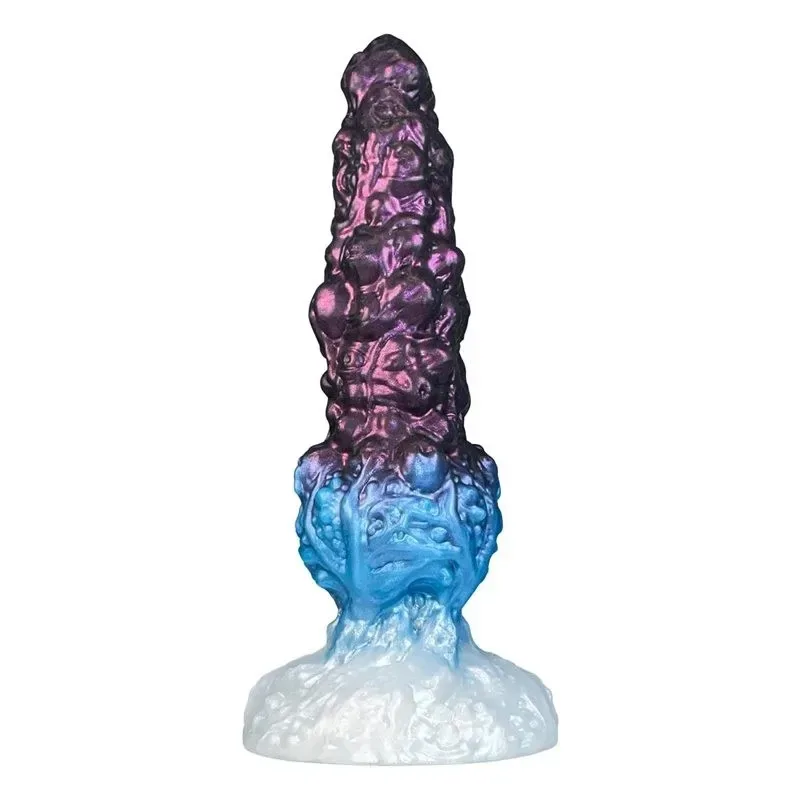 9.5 Inch Fantasy Alien Knot Dildo Silicone Exotic Devil Anal Plug - Image 1