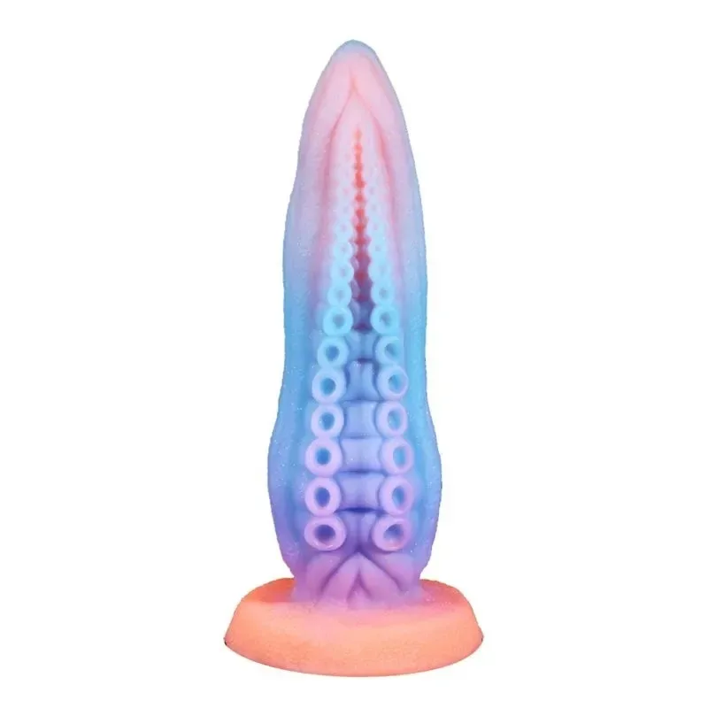 9.5 Inch Glow In The Dark Octopus Tentacle Dildo Anal Plug - Image 1