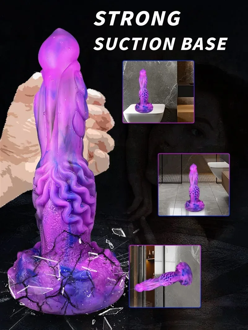 9.5 Inch Thrusting Vibrating Fantasy Monster Knot Dildo 6 9.5 Inch Thrusting Vibrating Fantasy Monster Knot Dildo 6