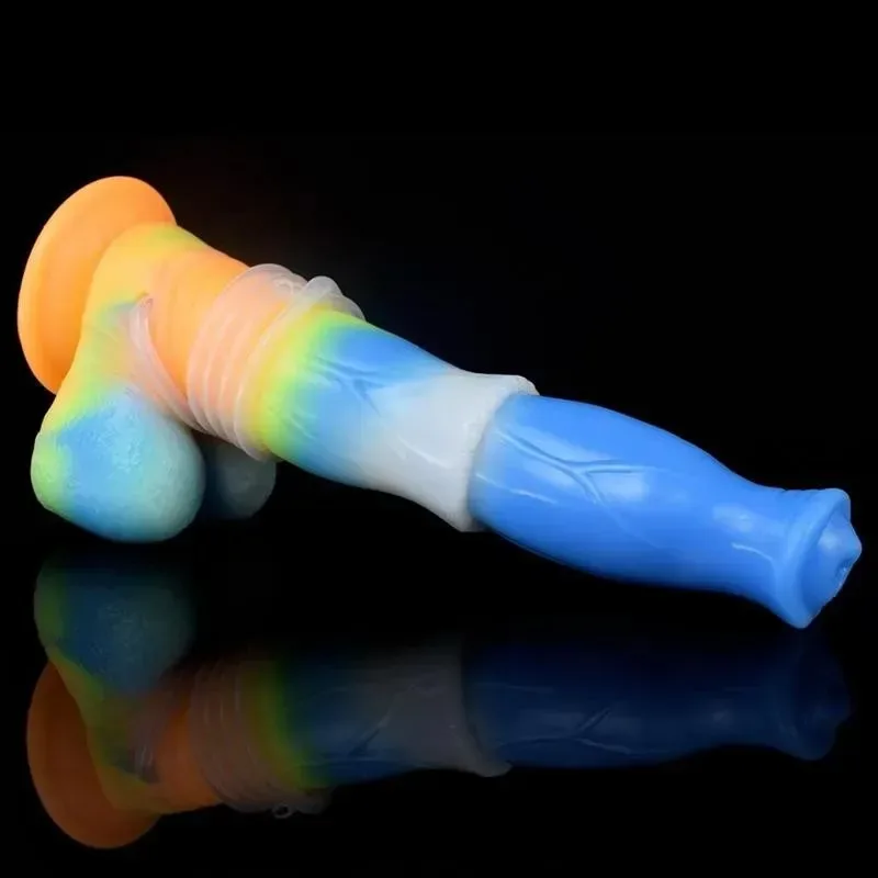9.5 Inch Vibrating Ejaculating Horse Dildo Luminous Squirting Animal Penis 7 9.5 Inch Vibrating Ejaculating Horse Dildo Luminous Squirting Animal Penis 7