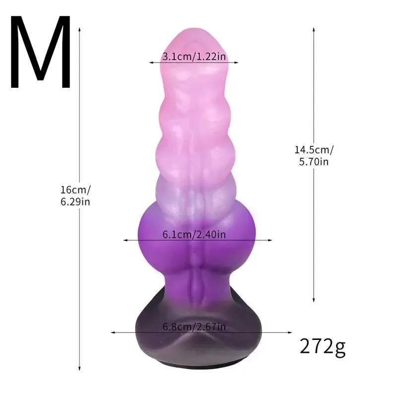 5.3/6.3/7.3 Inch Big Knot Anal Dildo Wearable Fantasy Butt Plug 2 5.3/6.3/7.3 Inch Big Knot Anal Dildo Wearable Fantasy Butt Plug 2
