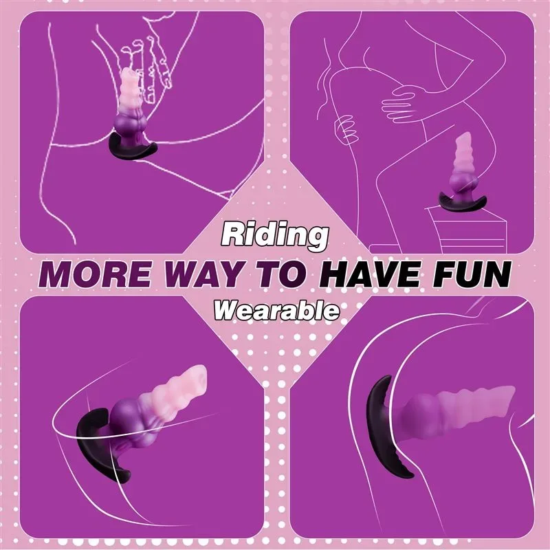 5.3/6.3/7.3 Inch Big Knot Anal Dildo Wearable Fantasy Butt Plug 6 5.3/6.3/7.3 Inch Big Knot Anal Dildo Wearable Fantasy Butt Plug 6