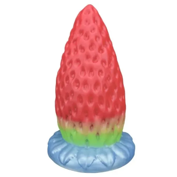 6/8/9.5 Inch Big Strawberry Butt Plug Silicone Anal Toys - Image 5