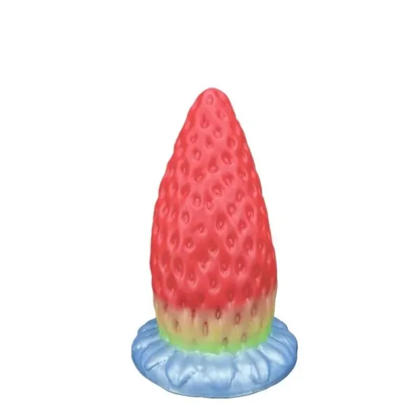 6/8/9.5 Inch Big Strawberry Butt Plug Silicone Anal Toys - Image 6