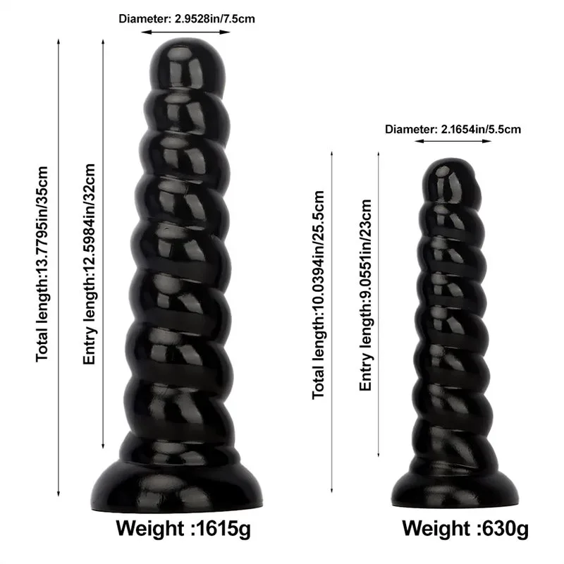10/13.5 Inch Big Thread PVC Anal Dildo Suction Cup Butt Plug 1 10/13.5 Inch Big Thread PVC Anal Dildo Suction Cup Butt Plug 1