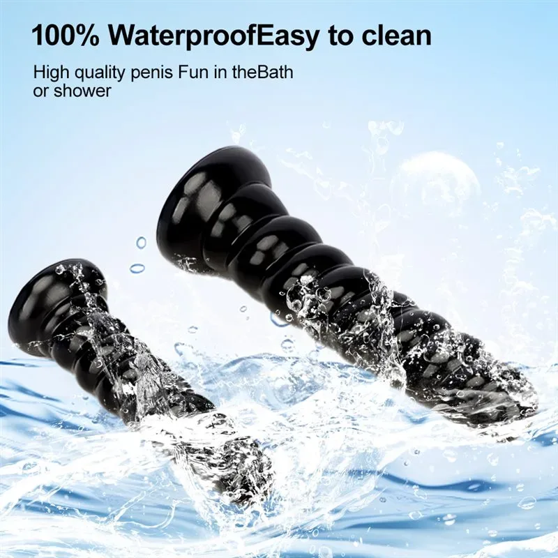 10/13.5 Inch Big Thread PVC Anal Dildo Suction Cup Butt Plug 7 10/13.5 Inch Big Thread PVC Anal Dildo Suction Cup Butt Plug 7