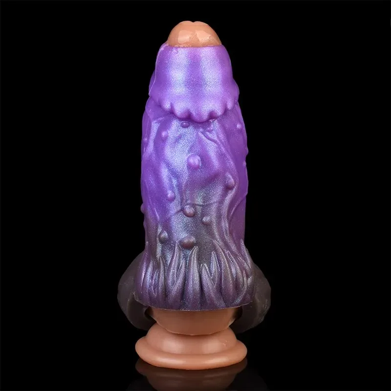 5.7 IN Open Headed Dragon Cock Sleeve with 3 Build-In Skeleton 3 5.7 IN Open Headed Dragon Cock Sleeve with 3 Build-In Skeleton 3