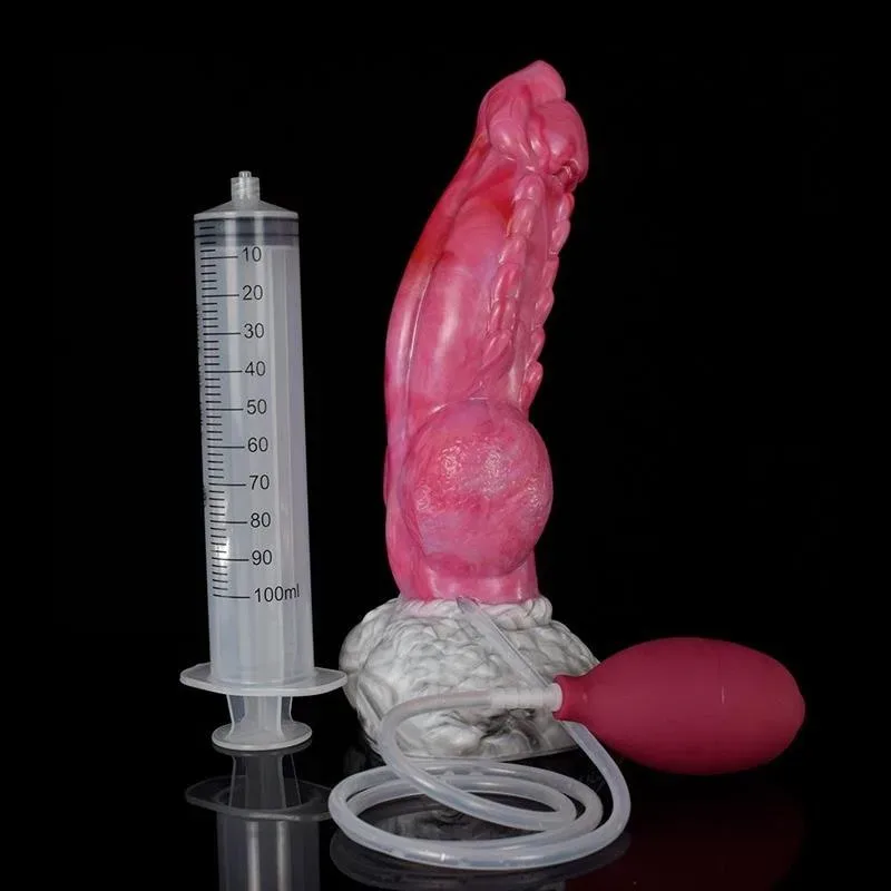 9.5 Inch Ejaculating Dog Dildo Big Knot Squirting Werewolf Penis 2 9.5 Inch Ejaculating Dog Dildo Big Knot Squirting Werewolf Penis 2