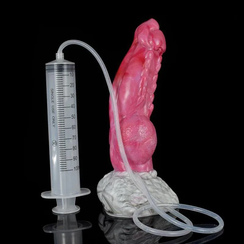 9.5 Inch Ejaculating Dog Dildo Big Knot Squirting Werewolf Penis 3 9.5 Inch Ejaculating Dog Dildo Big Knot Squirting Werewolf Penis 3