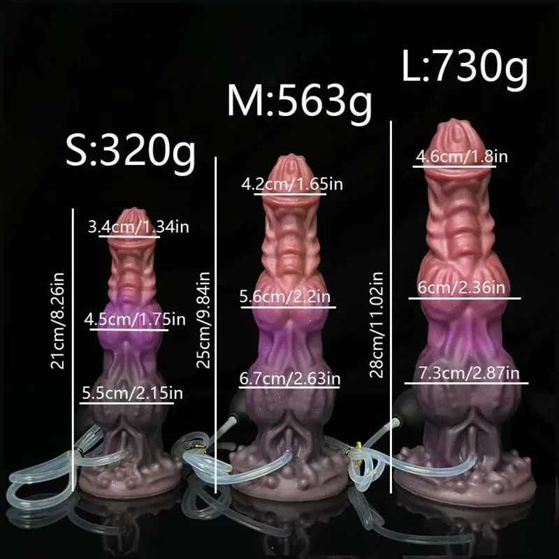 8/9.5/11 Inch Fantasy Double Knot Dragon Squirting Dildo Sex Toy 1 8/9.5/11 Inch Fantasy Double Knot Dragon Squirting Dildo Sex Toy 1