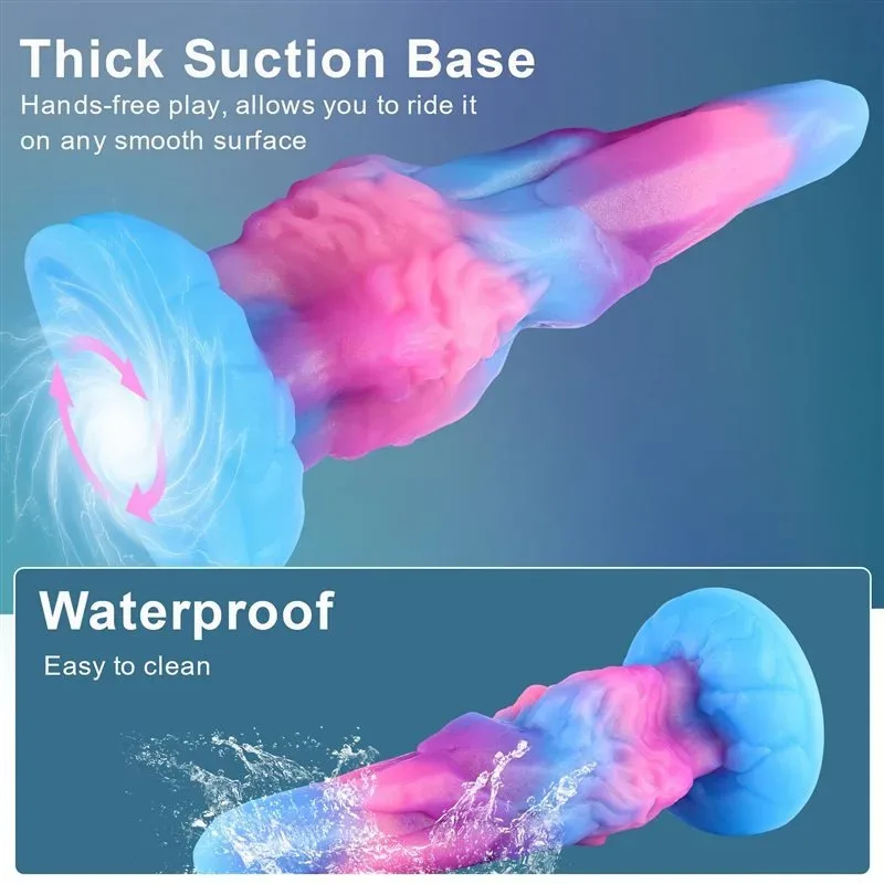 7.5/14 Inch Fantasy Luminous Demon Dildo Big Knotted Anal Plug 4 7.5/14 Inch Fantasy Luminous Demon Dildo Big Knotted Anal Plug 4