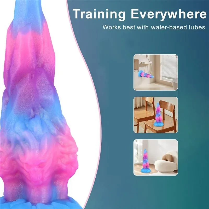 7.5/14 Inch Fantasy Luminous Demon Dildo Big Knotted Anal Plug 5 7.5/14 Inch Fantasy Luminous Demon Dildo Big Knotted Anal Plug 5