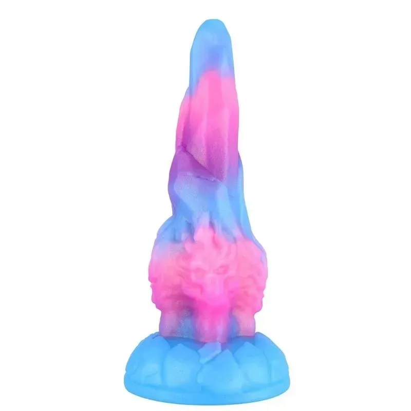 7.5/14 Inch Fantasy Luminous Demon Dildo Big Knotted Anal Plug - Image 1
