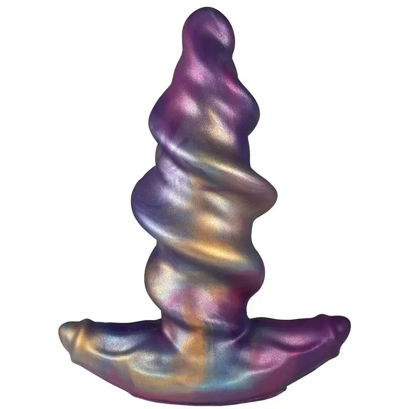 5/6/7.5 Inch Fantasy Spiral Butt Plug Premium Silicone Anal Toy - Image 1