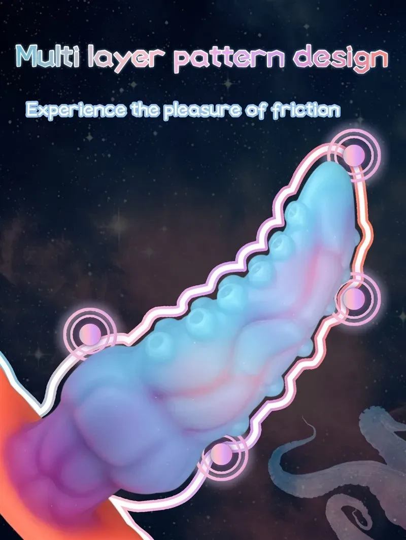 5.5/6/7.5 Inch Luminous Octopus Tentacle Anal Dildo Plug Toy 4 5.5/6/7.5 Inch Luminous Octopus Tentacle Anal Dildo Plug Toy 4
