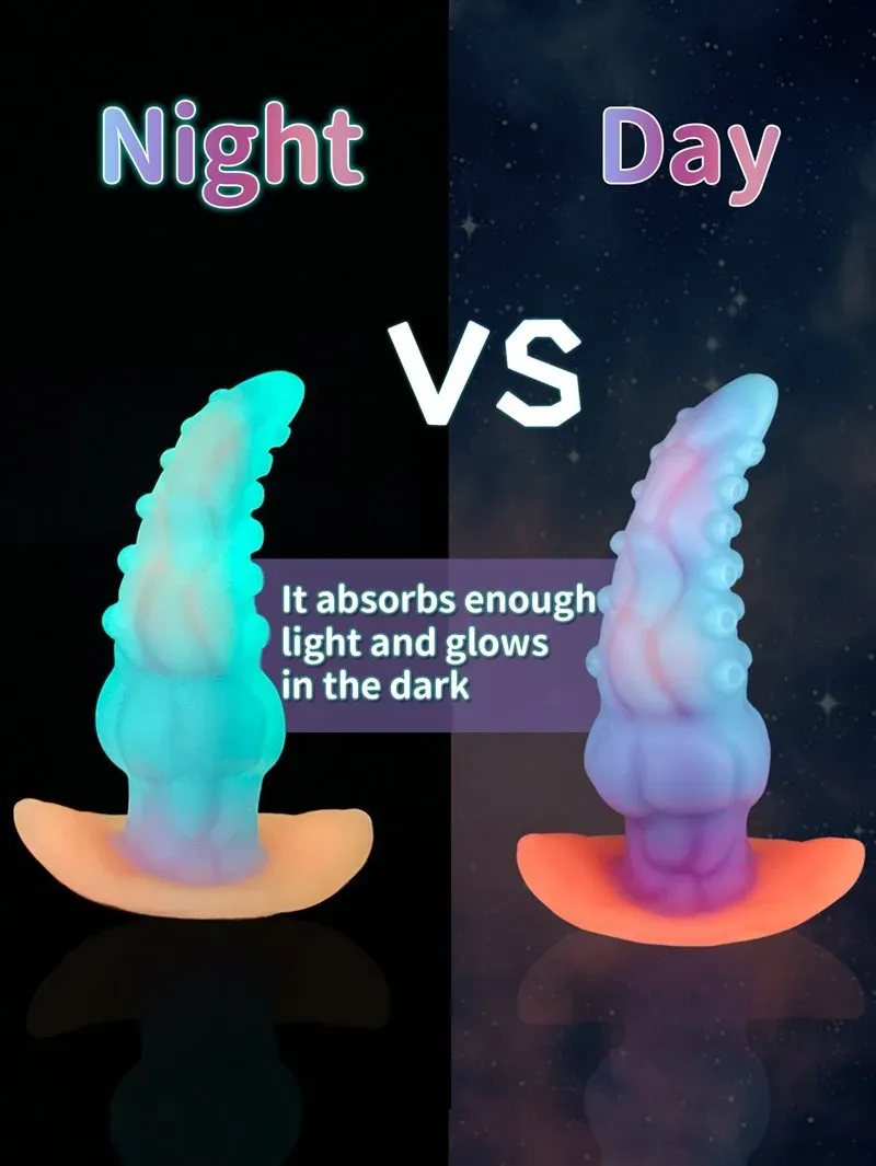 5.5/6/7.5 Inch Luminous Octopus Tentacle Anal Dildo Plug Toy 2 5.5/6/7.5 Inch Luminous Octopus Tentacle Anal Dildo Plug Toy 2