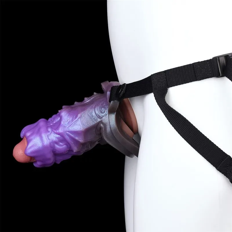 5 Inch Strap On Beast Penis Sleeve Liquid Silicone Exotic Cock Extender 2 5 Inch Strap On Beast Penis Sleeve Liquid Silicone Exotic Cock Extender 2