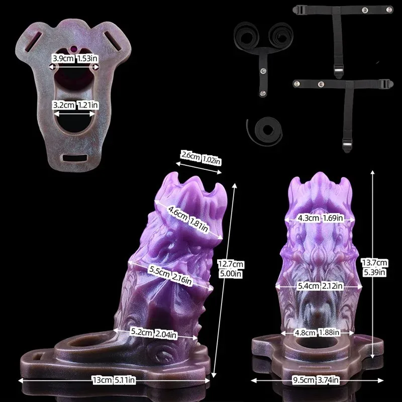 5 Inch Strap On Beast Penis Sleeve Liquid Silicone Exotic Cock Extender 1 5 Inch Strap On Beast Penis Sleeve Liquid Silicone Exotic Cock Extender 1