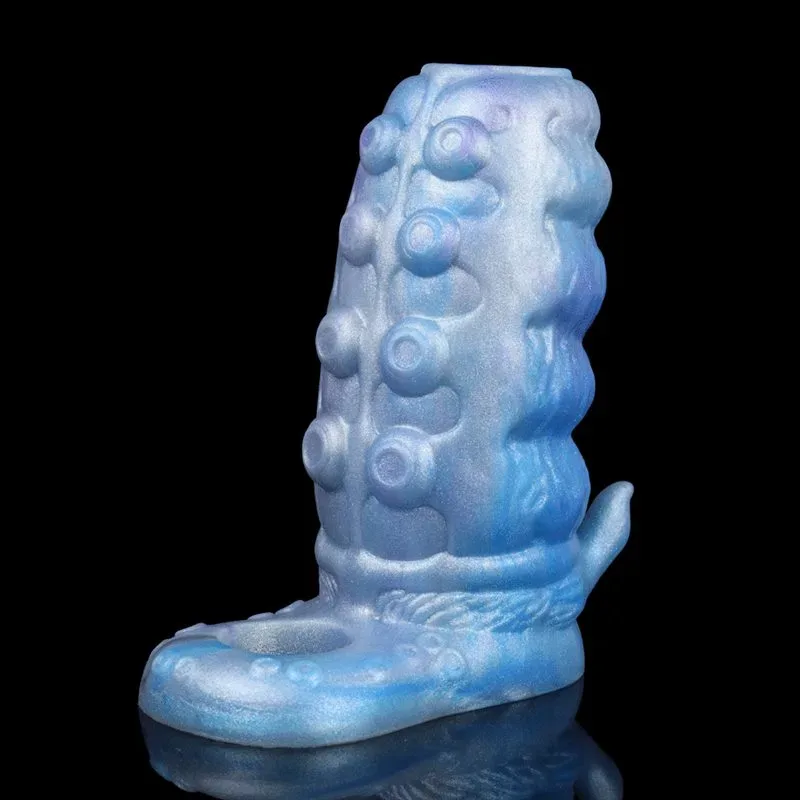 4.9 IN Open Ended Alien Cock Sleeve Silicone Penis Enlargement 2 4.9 IN Open Ended Alien Cock Sleeve Silicone Penis Enlargement 2