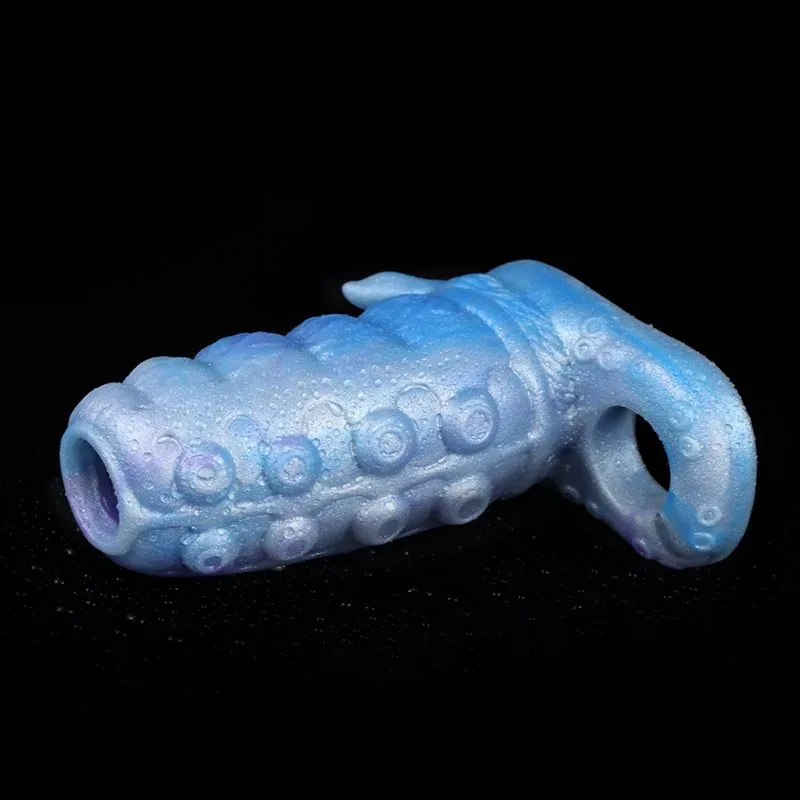 4.9 IN Open Ended Alien Cock Sleeve Silicone Penis Enlargement 6 4.9 IN Open Ended Alien Cock Sleeve Silicone Penis Enlargement 6