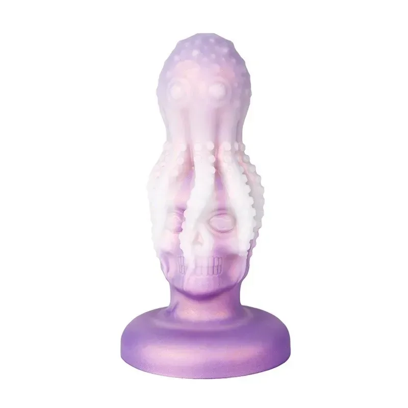 Purple Octopus and Skull-Shaped Dildo Butt Plug 6 Sizes Available - Image 1