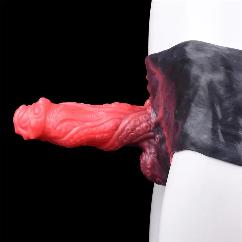 Wearable Fantasy Tentacle Hollow Dildo Sleeve Soft Silicone Penis Pants 8 Wearable Fantasy Tentacle Hollow Dildo Sleeve Soft Silicone Penis Pants 8