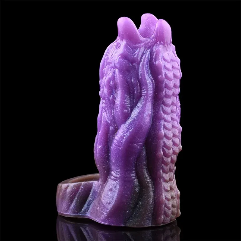 5.2 Inch Open Tip Tentacle Cock Sleeve Platinum Silicone Beast Penis Sheath 6 5.2 Inch Open Tip Tentacle Cock Sleeve Platinum Silicone Beast Penis Sheath 6