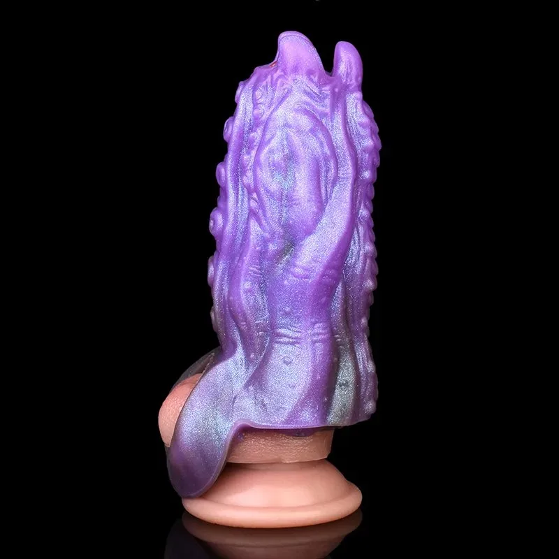 5.2 Inch Open Tip Tentacle Cock Sleeve Platinum Silicone Beast Penis Sheath 2 5.2 Inch Open Tip Tentacle Cock Sleeve Platinum Silicone Beast Penis Sheath 2