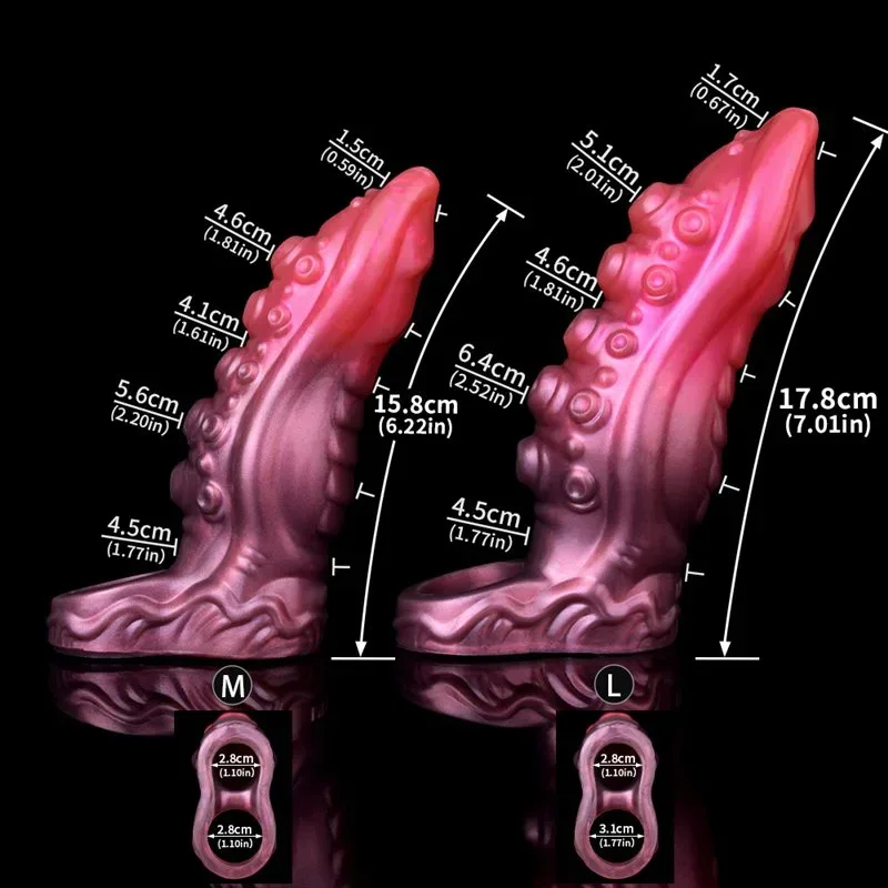 6.2/7 IN Tentacle Cock Sheath Soft Silicone Penis Extender 1 6.2/7 IN Tentacle Cock Sheath Soft Silicone Penis Extender 1