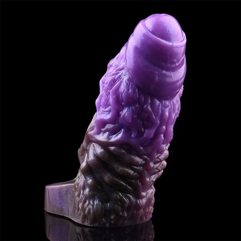 6 Inch Platinum Silicone Textured Monster Cock Sleeve with 3 Build-In Skeleton 6 6 Inch Platinum Silicone Textured Monster Cock Sleeve with 3 Build-In Skeleton 6