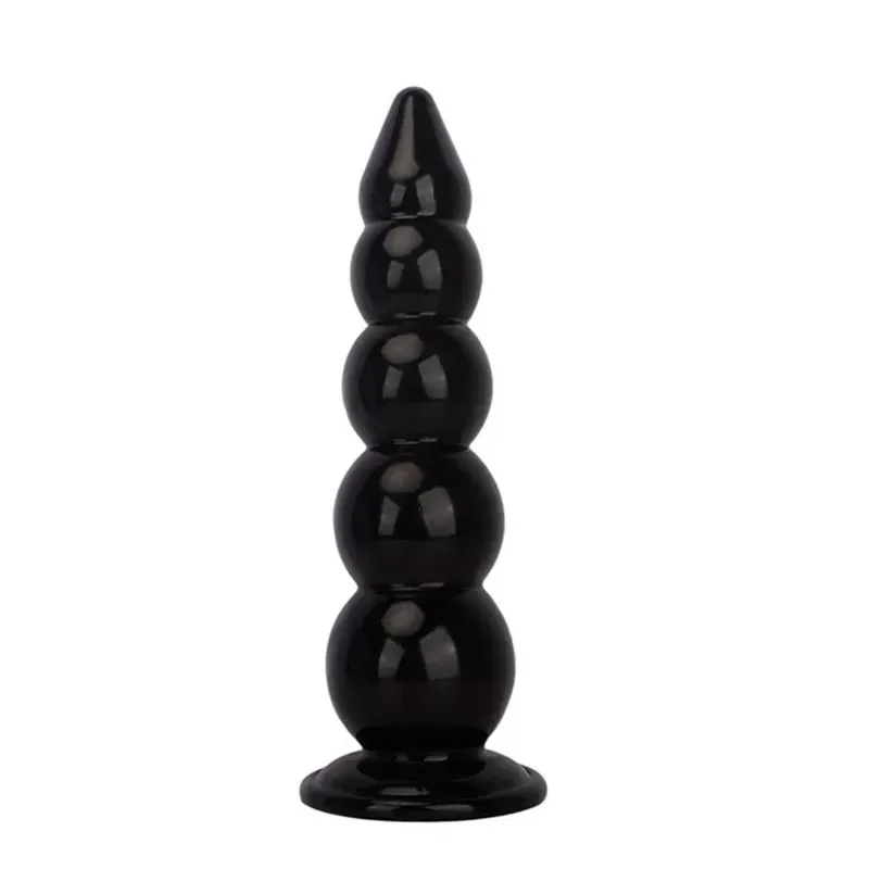 8.5/11.5/14.5 Inch Tapered Tip Girth Beaded Anal Dildo Plug - Image 1