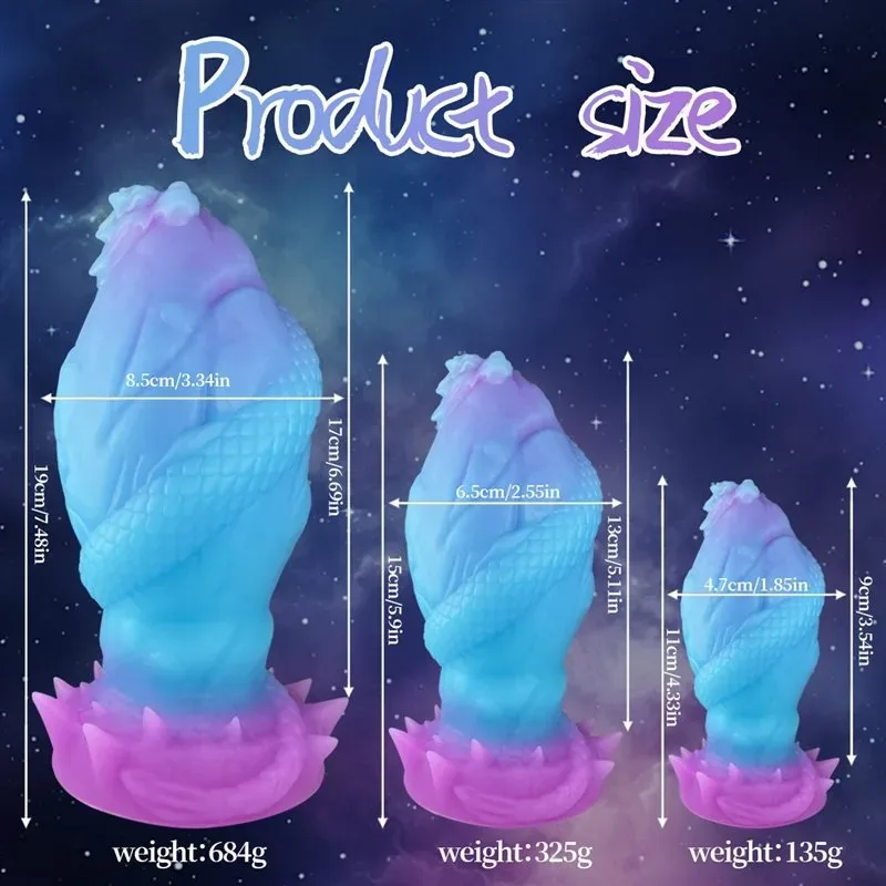 4/6/7.5 Inch Thickness Real Skin Feel Luminous Dragon Egg Butt Plug 1 4/6/7.5 Inch Thickness Real Skin Feel Luminous Dragon Egg Butt Plug 1