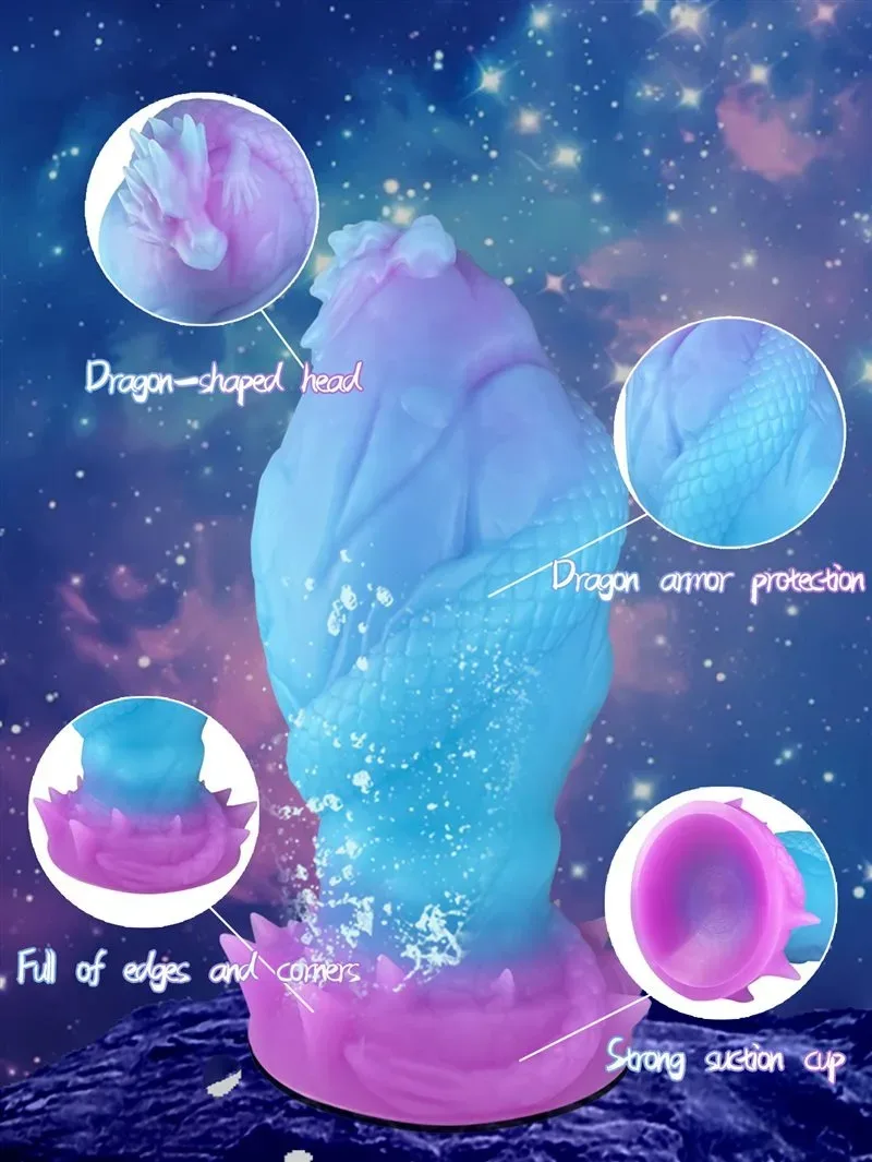 4/6/7.5 Inch Thickness Real Skin Feel Luminous Dragon Egg Butt Plug 3 4/6/7.5 Inch Thickness Real Skin Feel Luminous Dragon Egg Butt Plug 3