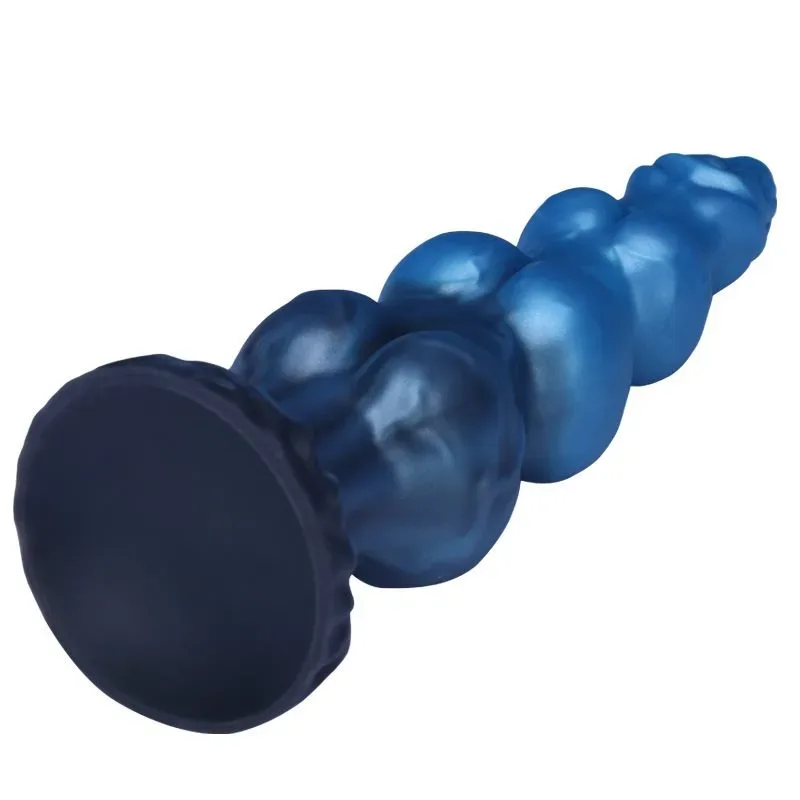 7.5/8.5/10.5 Inch Triple Knots Dildo Silicone Fantasy Anal Plug 4