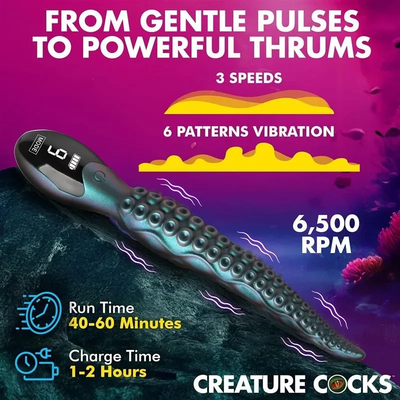 USB Charging Vibrating Octopus Tentacle Dildo Creature Cock 3 USB Charging Vibrating Octopus Tentacle Dildo Creature Cock 3