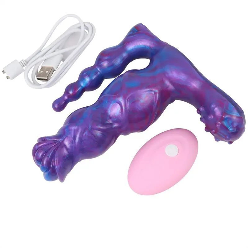 5 IN Remote Controlled Vibrating Knot Dildo 5 5 IN Remote Controlled Vibrating Knot Dildo 5