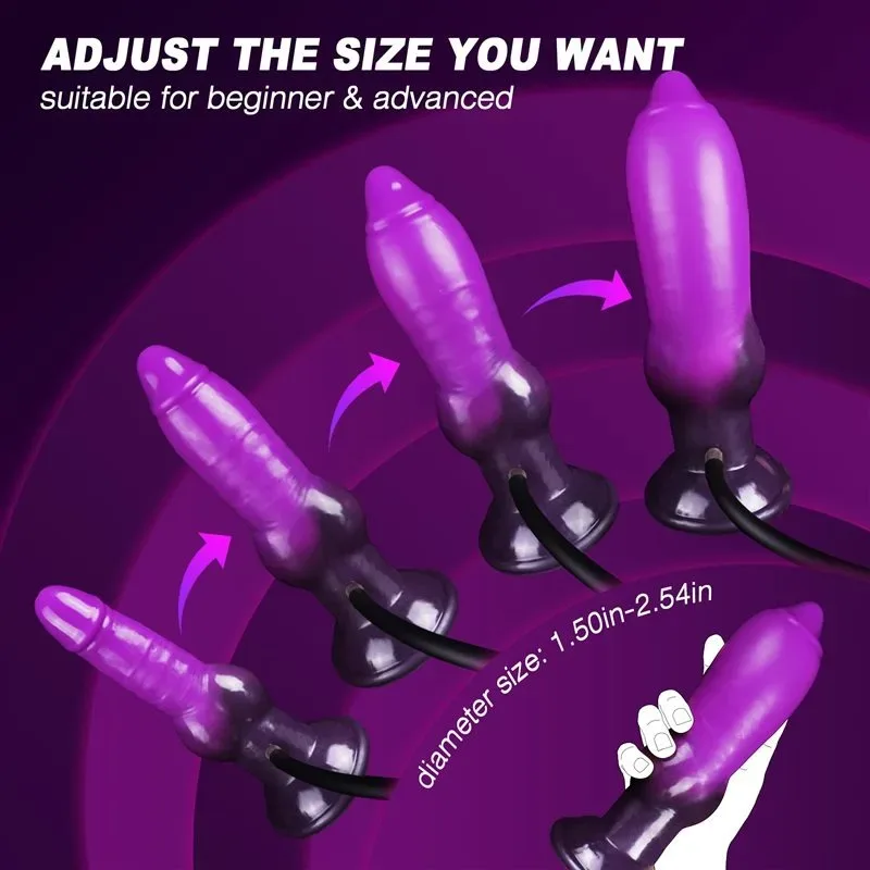 7.5 Inch Fantasy Inflatable Knot Dildo Adjustable Thickness Anal Plug 3 7.5 Inch Fantasy Inflatable Knot Dildo Adjustable Thickness Anal Plug 3