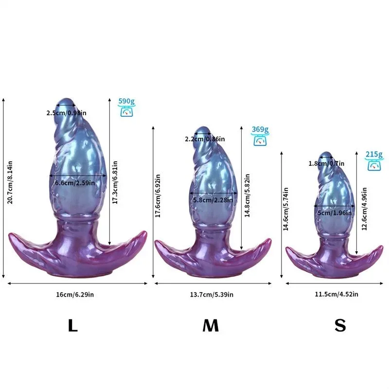 5.5/7/8 Inch Wearable Fat Butt Plug Silicone Fantasy Anal Toys 1 5.5/7/8 Inch Wearable Fat Butt Plug Silicone Fantasy Anal Toys 1