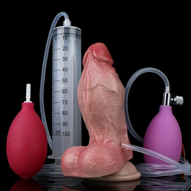 5.7 IN Short Thickness Ejaculating and Inflatable Real Life Dildo 2 5.7 IN Short Thickness Ejaculating and Inflatable Real Life Dildo 2