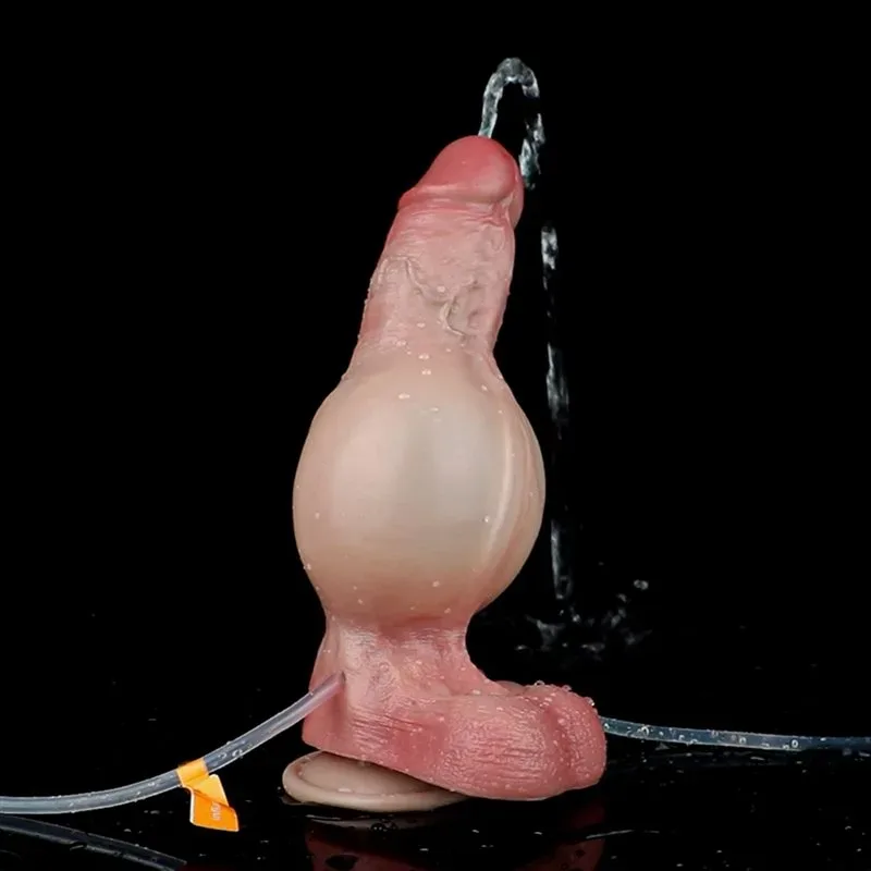 8.1 IN Ejaculating and Inflatable Silicone Dildo Squirting Penis Toy 11 8.1 IN Ejaculating and Inflatable Silicone Dildo Squirting Penis Toy 11