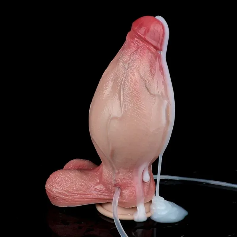 7.6 IN Ejaculating and Inflatable Large Girthy Realistic Penis Dildo 11 7.6 IN Ejaculating and Inflatable Large Girthy Realistic Penis Dildo 11