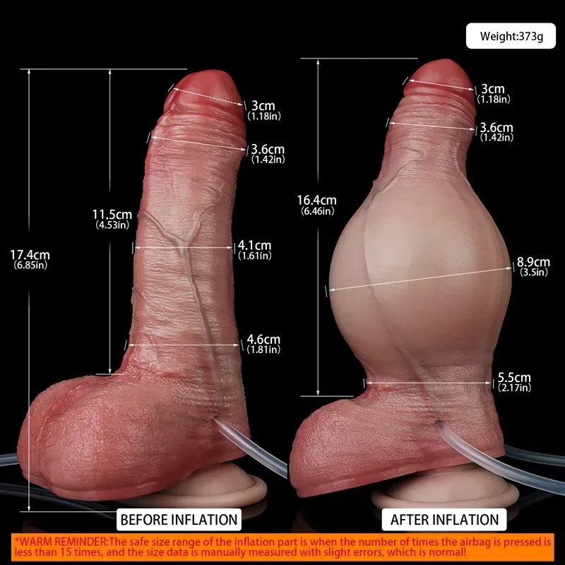 6.8 IN Short Fat Ejaculating and Inflatable Silicone Dildo Sex Toy 1 6.8 IN Short Fat Ejaculating and Inflatable Silicone Dildo Sex Toy 1