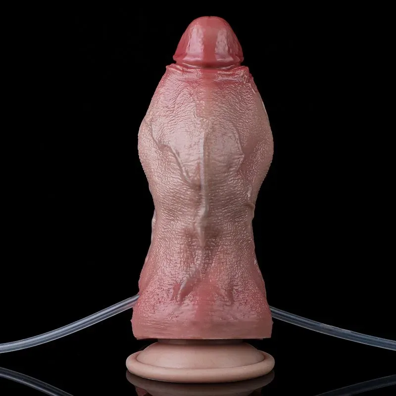 7.6 IN Ejaculating and Inflatable Large Girthy Realistic Penis Dildo 5 7.6 IN Ejaculating and Inflatable Large Girthy Realistic Penis Dildo 5